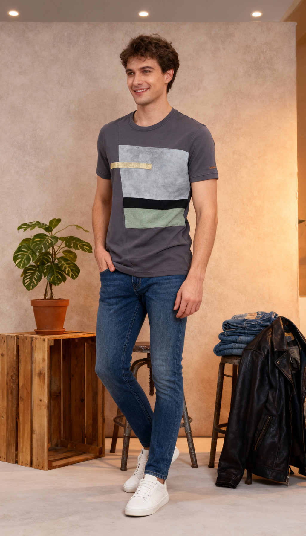 Self Printed Men's T-Shirt