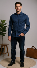 Self Printed Men's Shirt