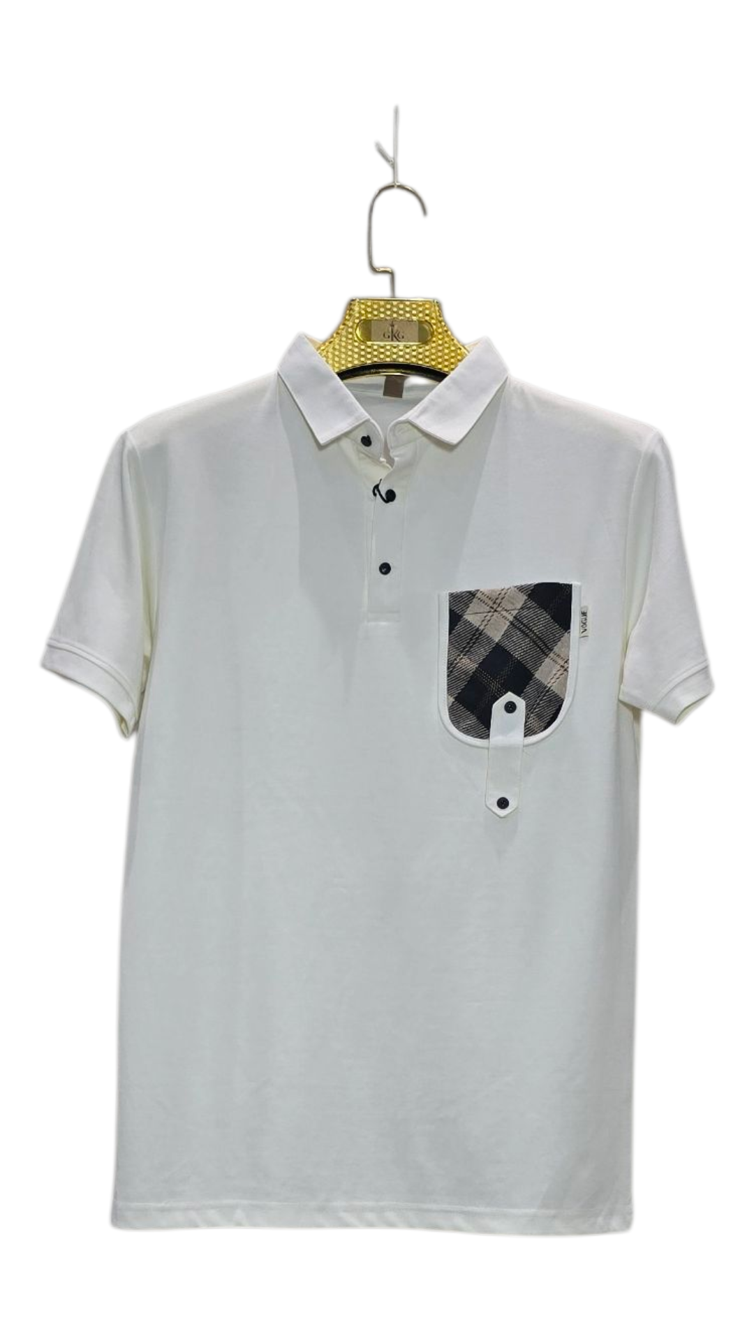 Plain Men's Polo T-Shirt With Designed Pocket