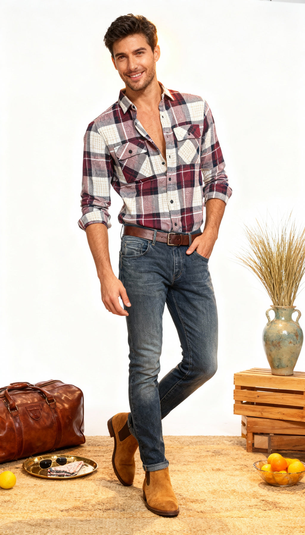 Checks Pocket Style Men's Shirt