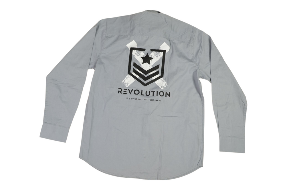 Solid Plain Back Printed Men's Shirt