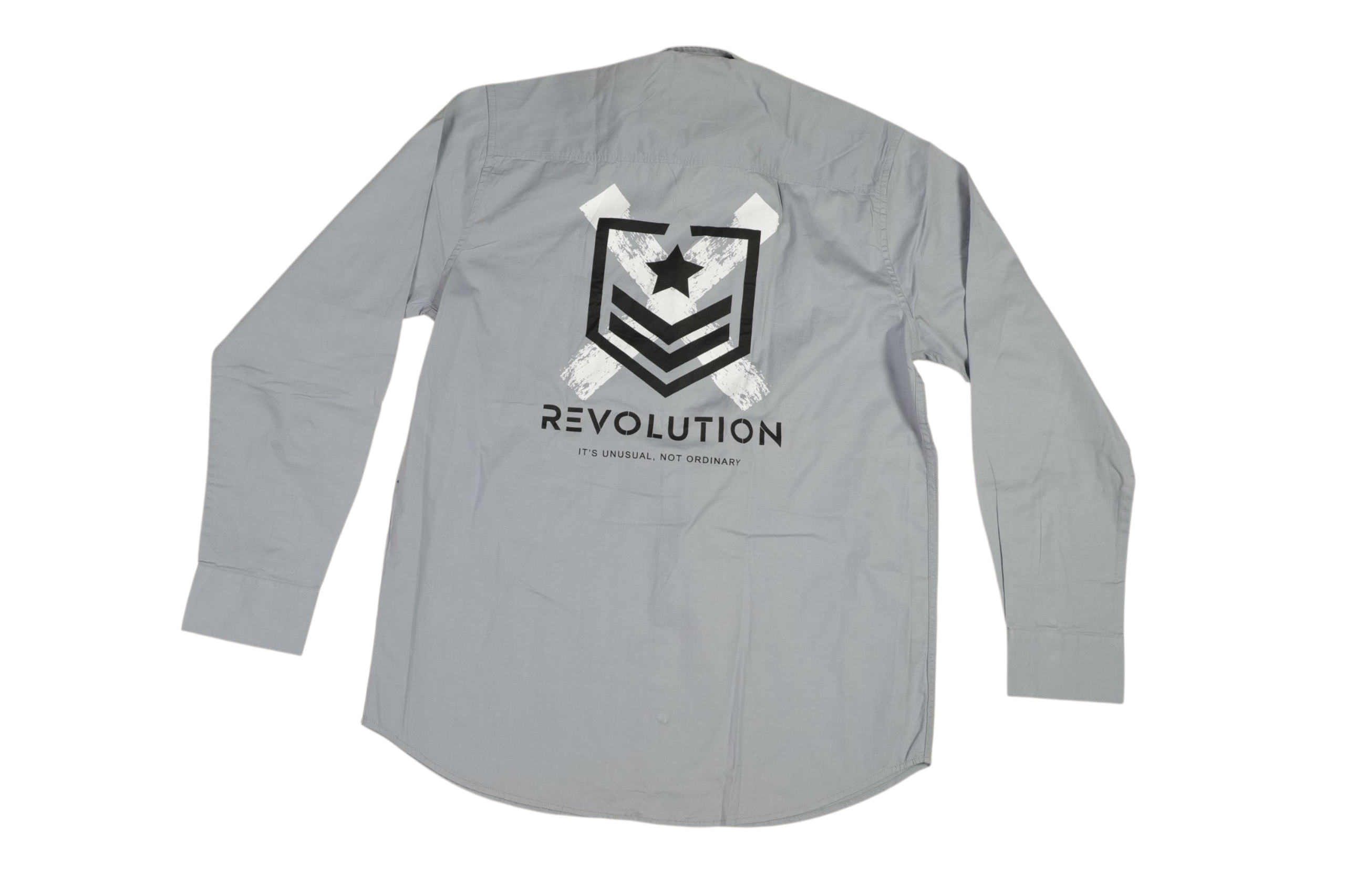 Solid Plain Back Printed Men's Shirt