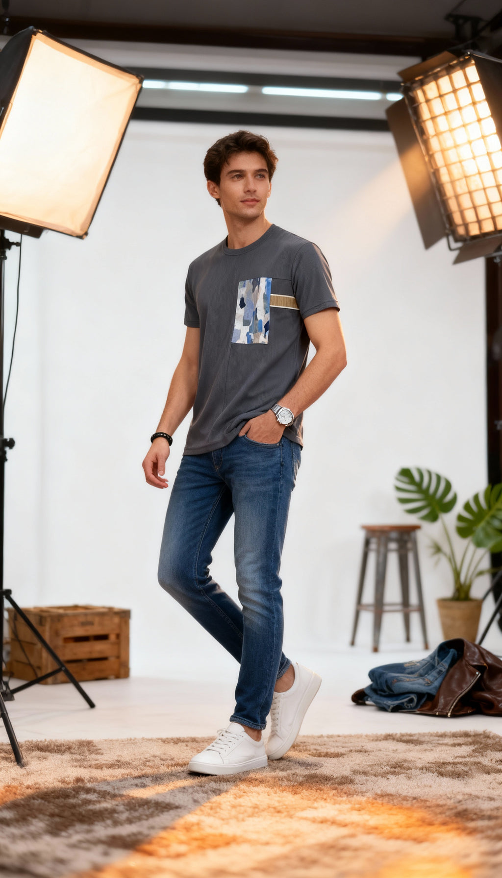 Self Printed Men's T-Shirt