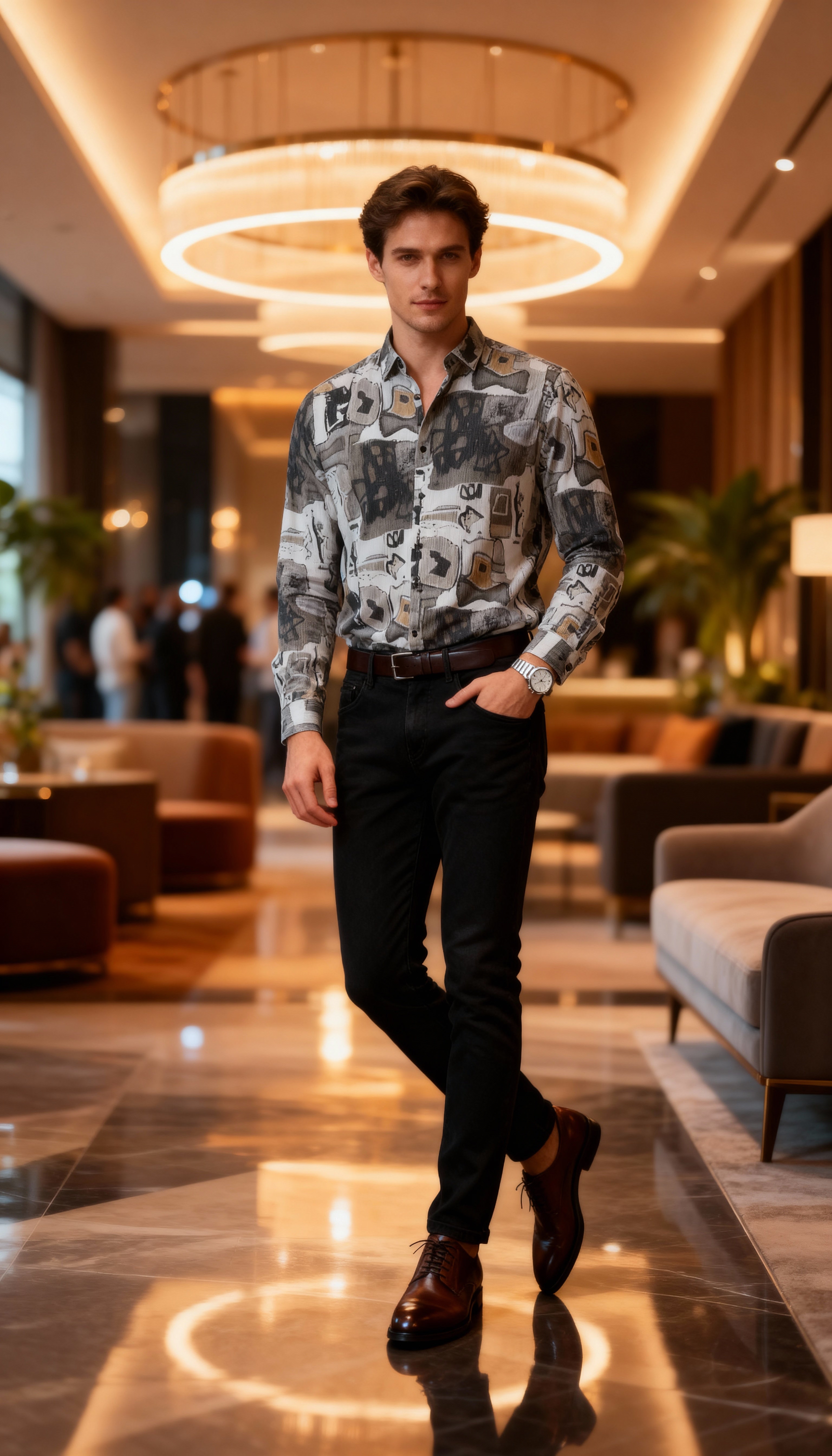 Fancy Printed Designer Party Wear Men's Shirt