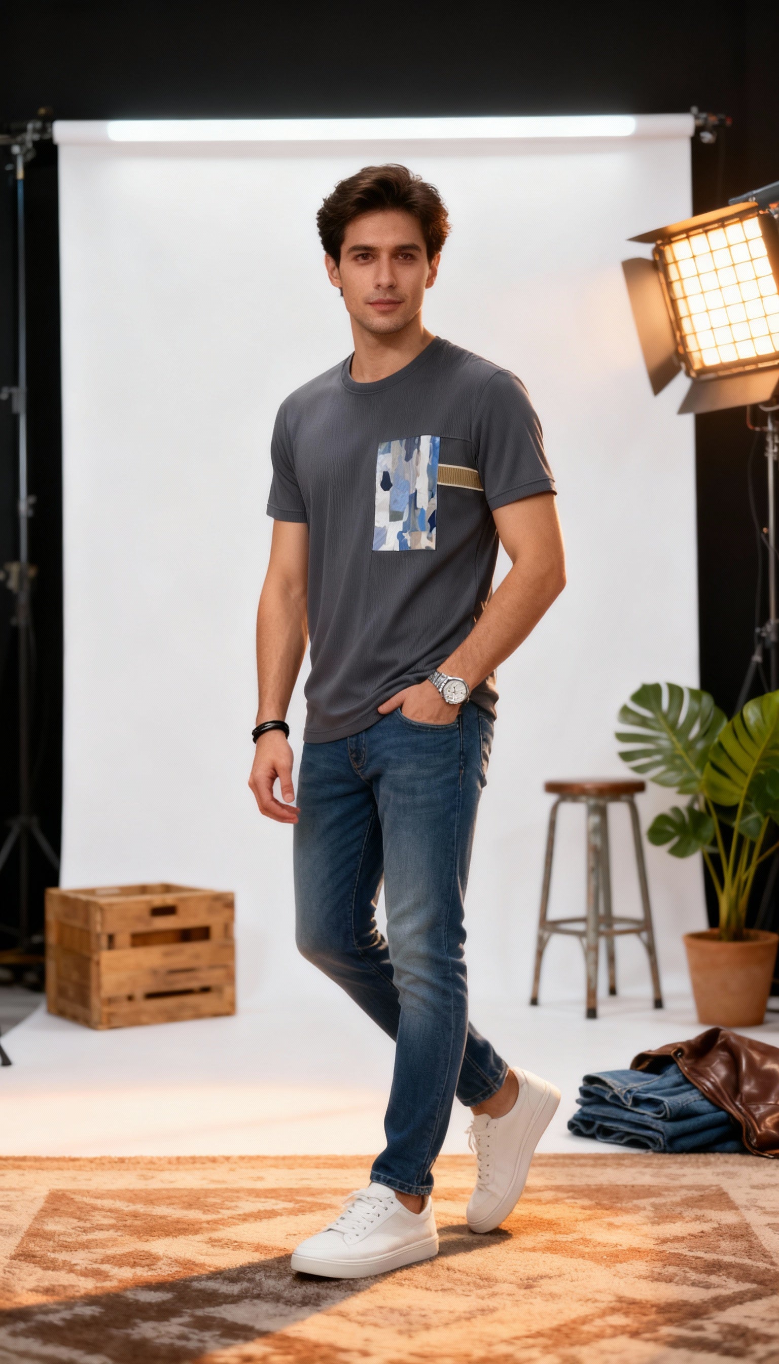 Self Printed Men's T-Shirt