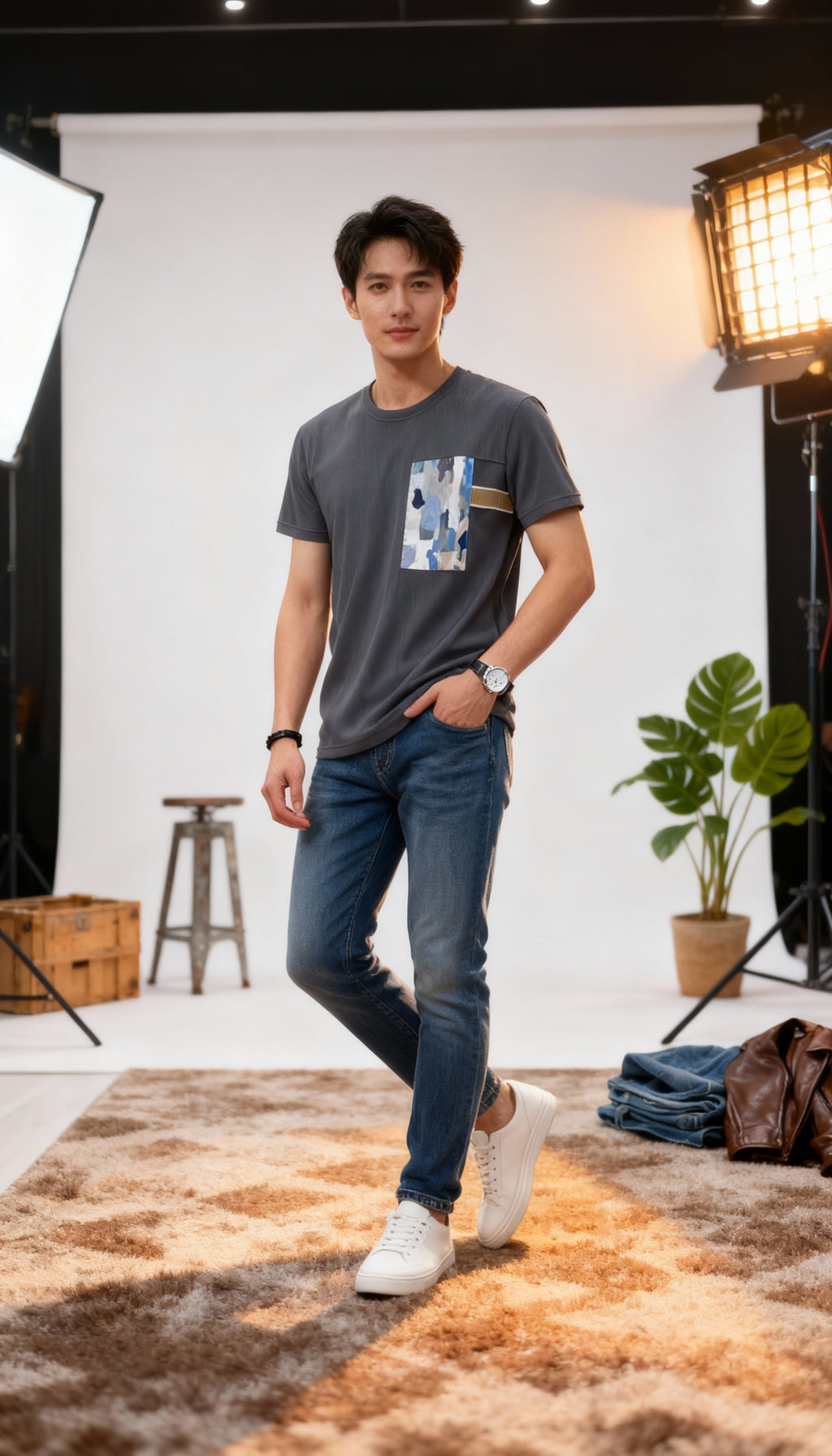 Self Printed Men's T-Shirt