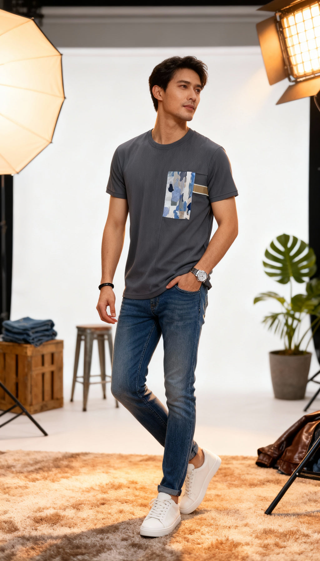 Self Printed Men's T-Shirt