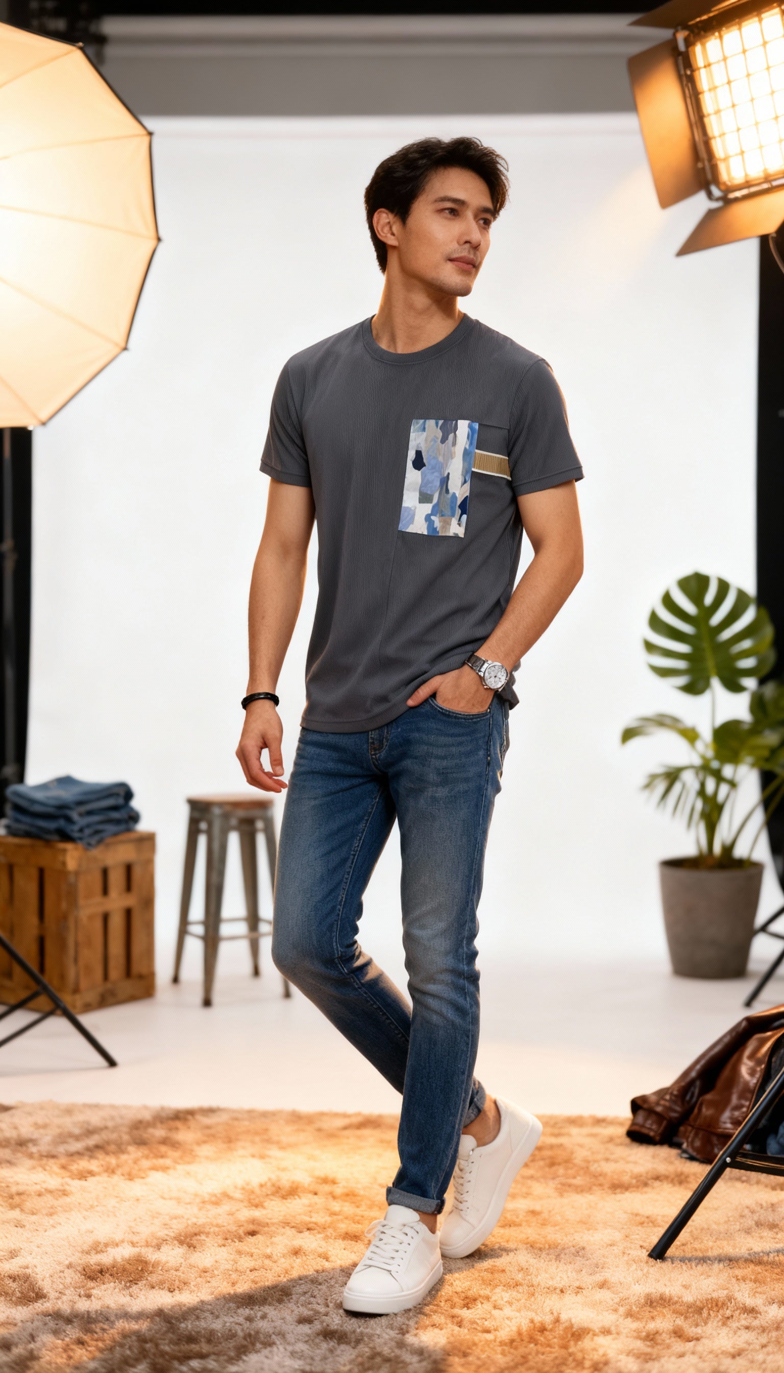 Self Printed Men's T-Shirt