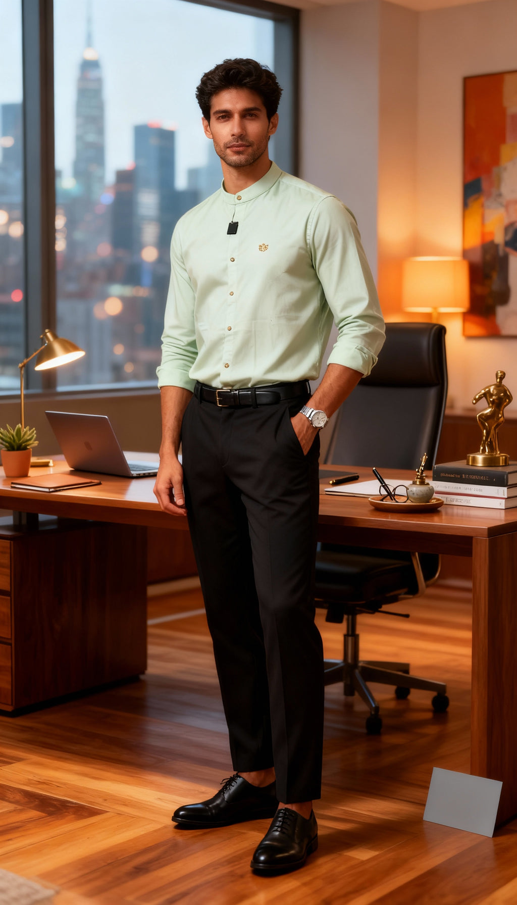 Solid Plain Club Wear Men's Shirt