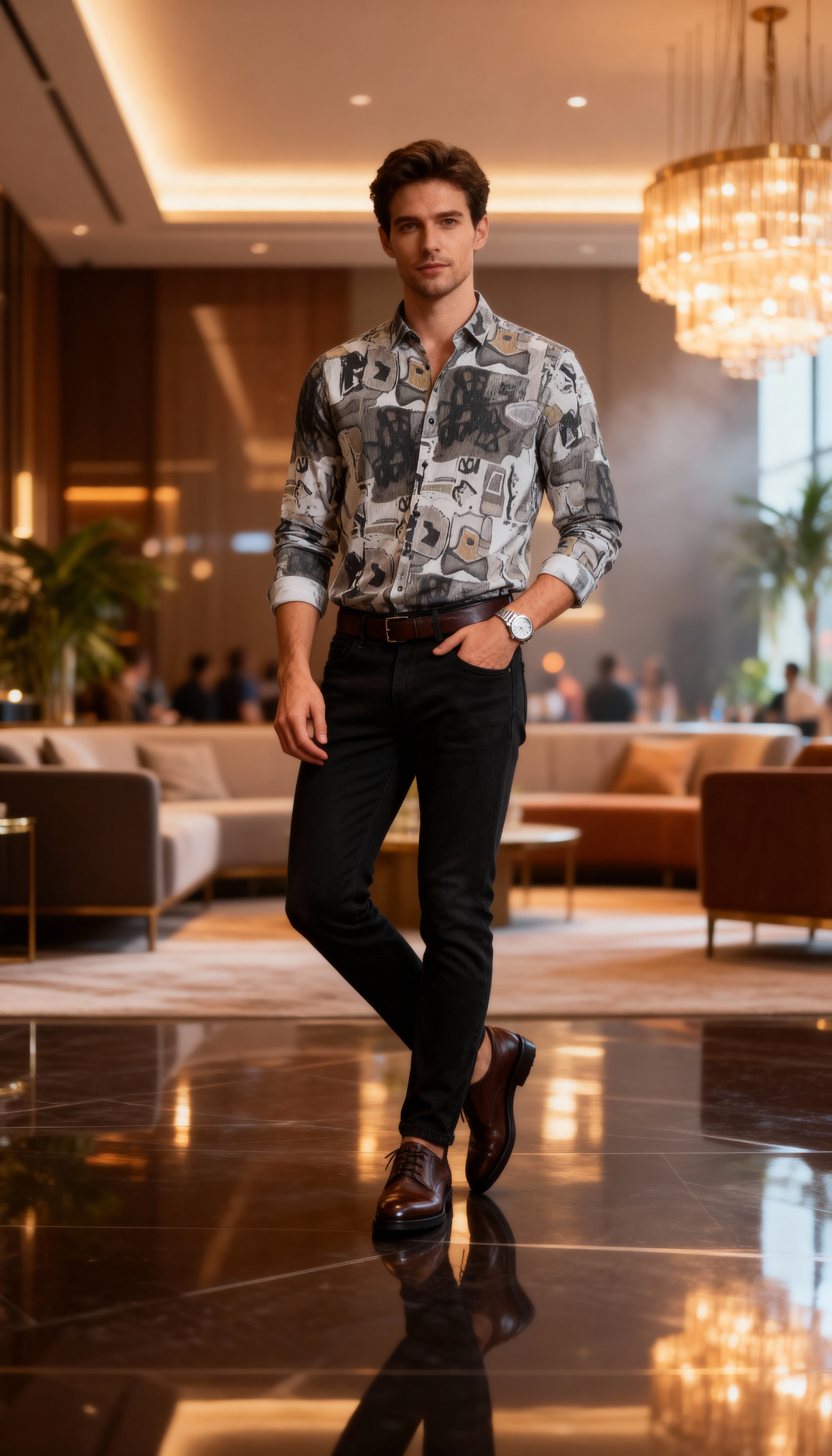 Fancy Printed Designer Party Wear Men's Shirt