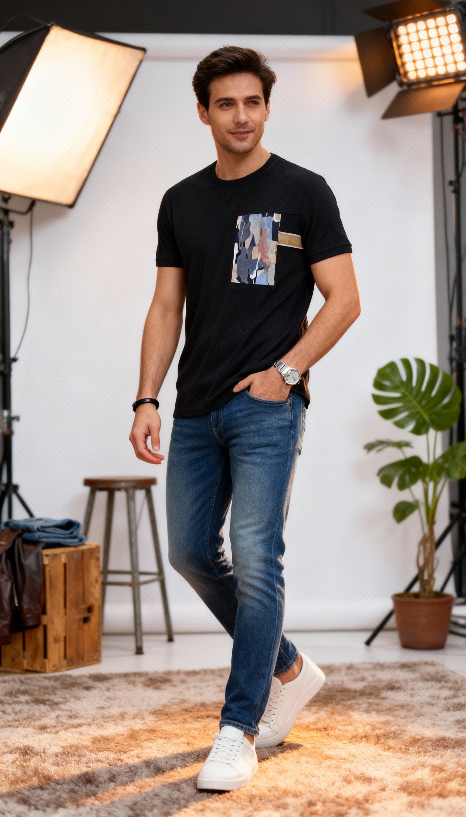 Self Printed Men's T-Shirt