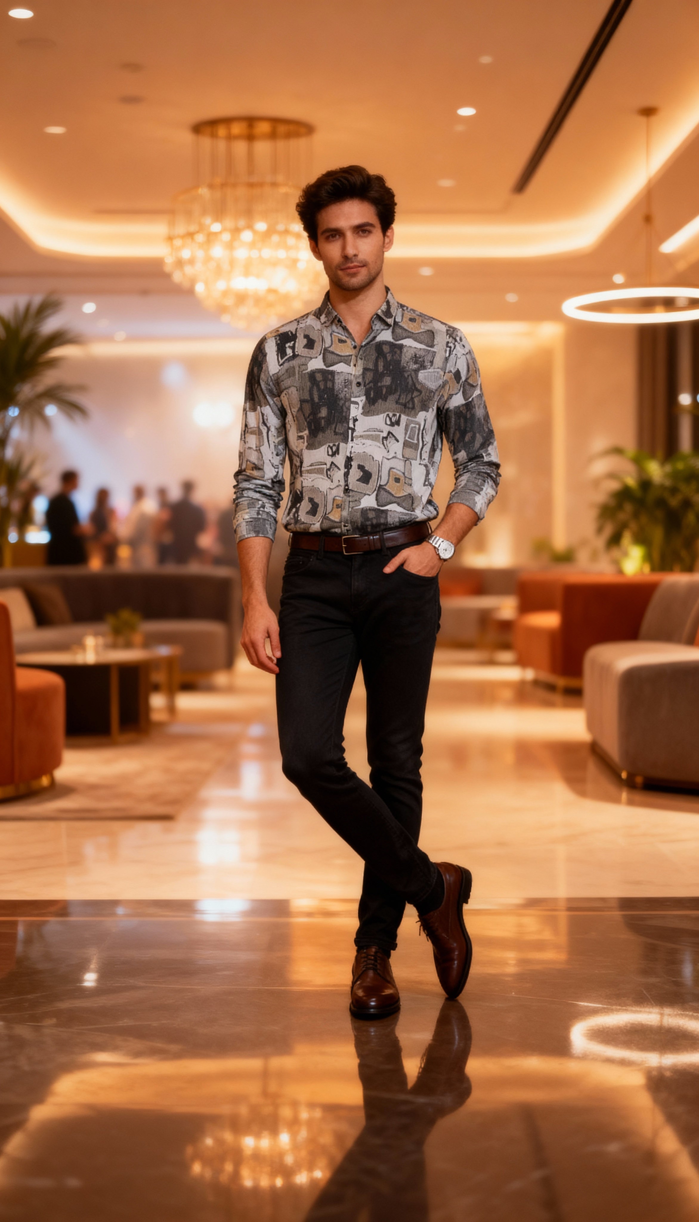 Fancy Printed Designer Party Wear Men's Shirt