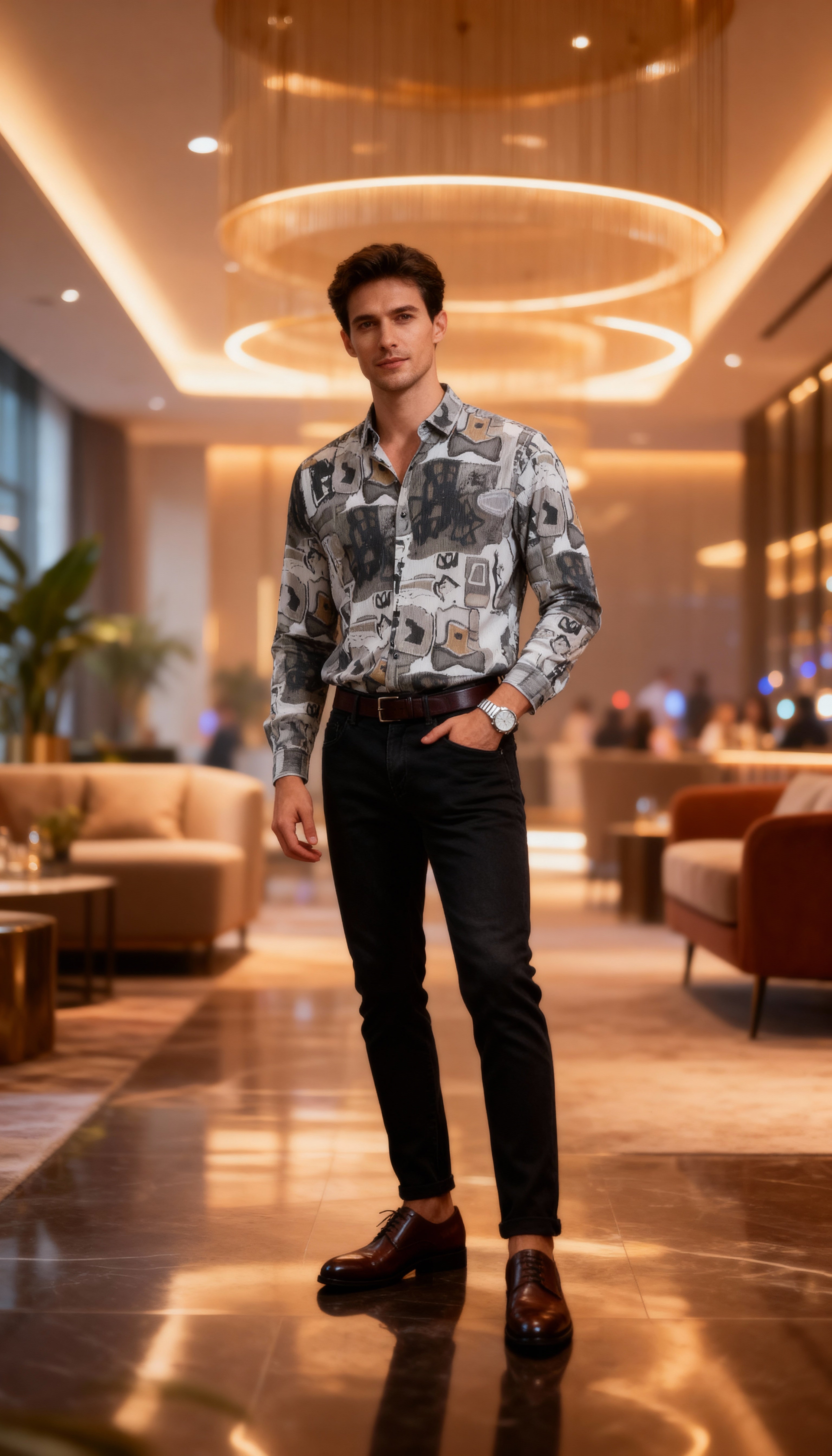 Fancy Printed Designer Party Wear Men's Shirt