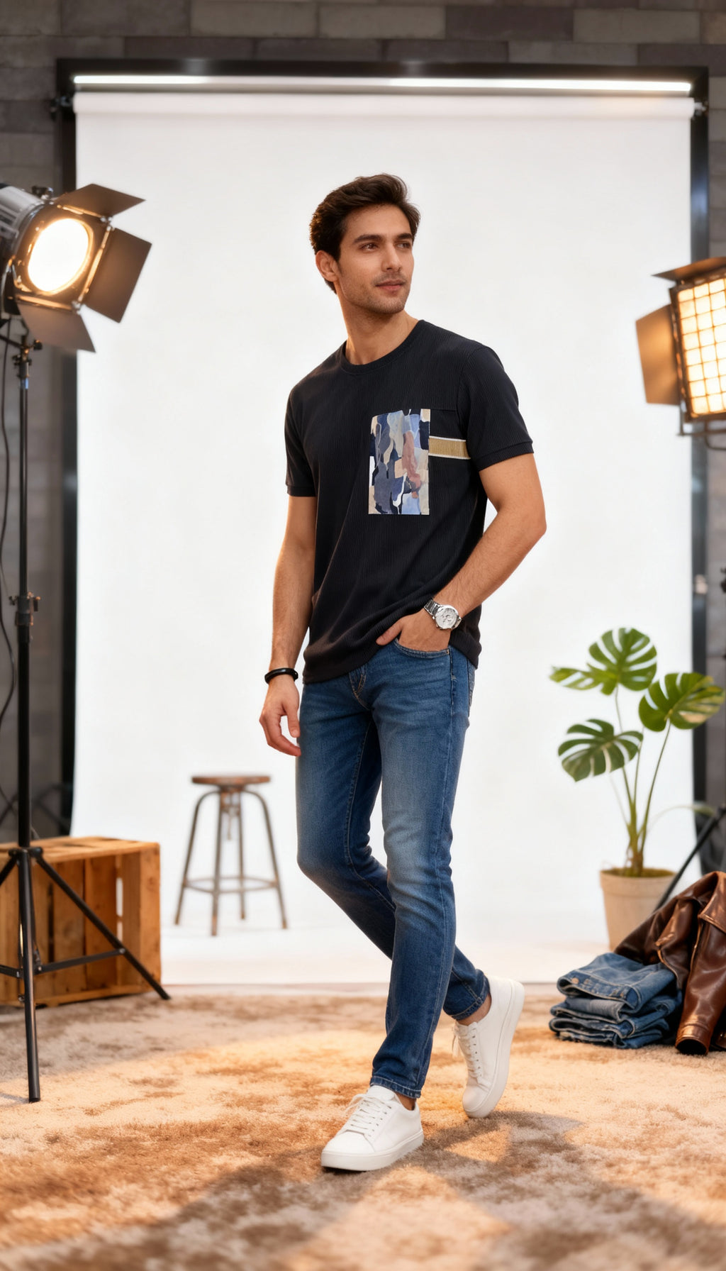 Self Printed Men's T-Shirt