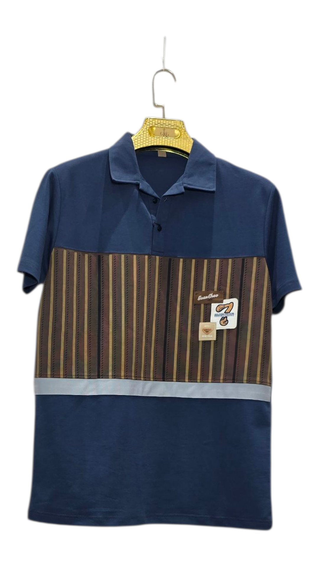 Self Printed Men's Polo T-Shirt