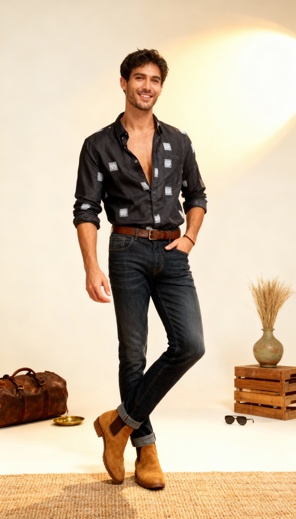 Self Printed Men's Shirt