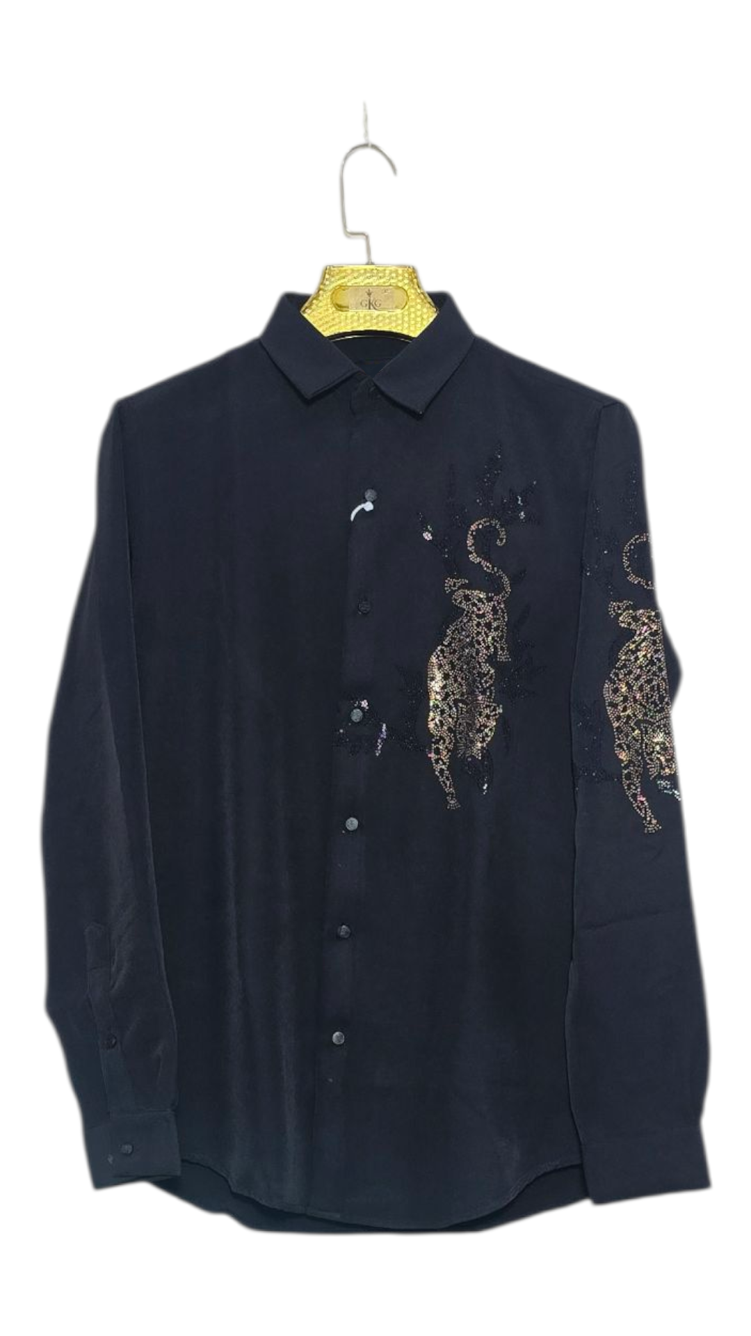 Self Design Premium Club Wear Sequin Men's Shirt
