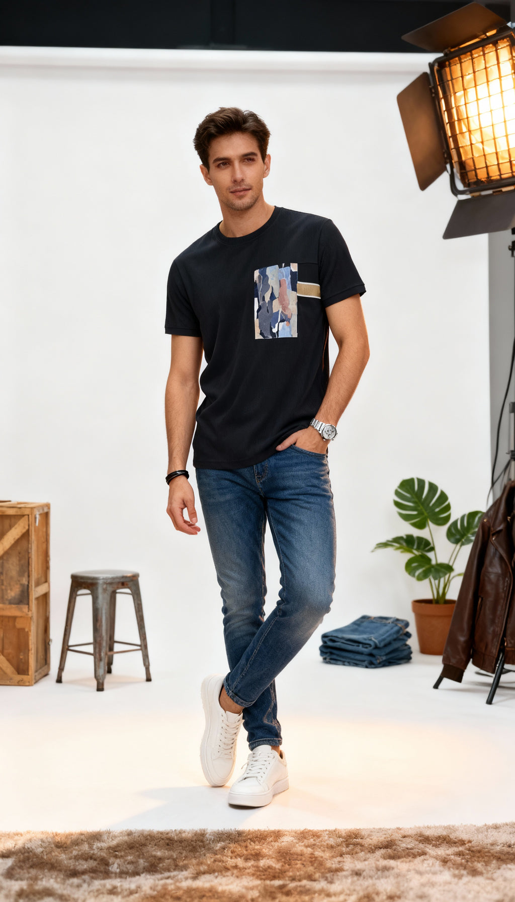 Self Printed Men's T-Shirt