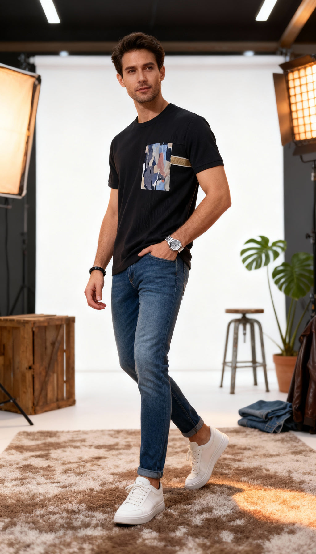 Self Printed Men's T-Shirt