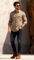 Double Pocket Men's Shirt