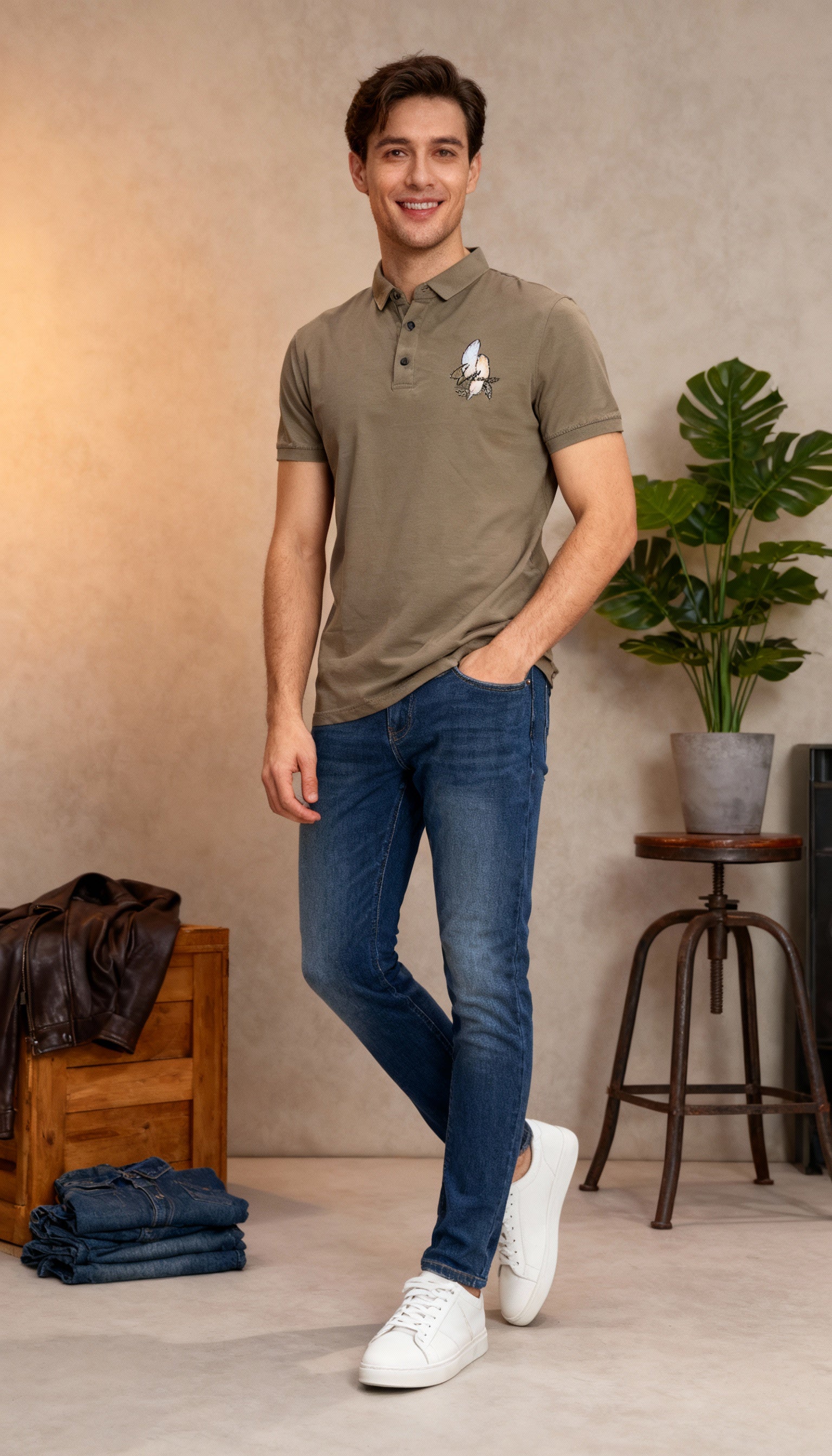 Plain Men's Polo T-Shirt