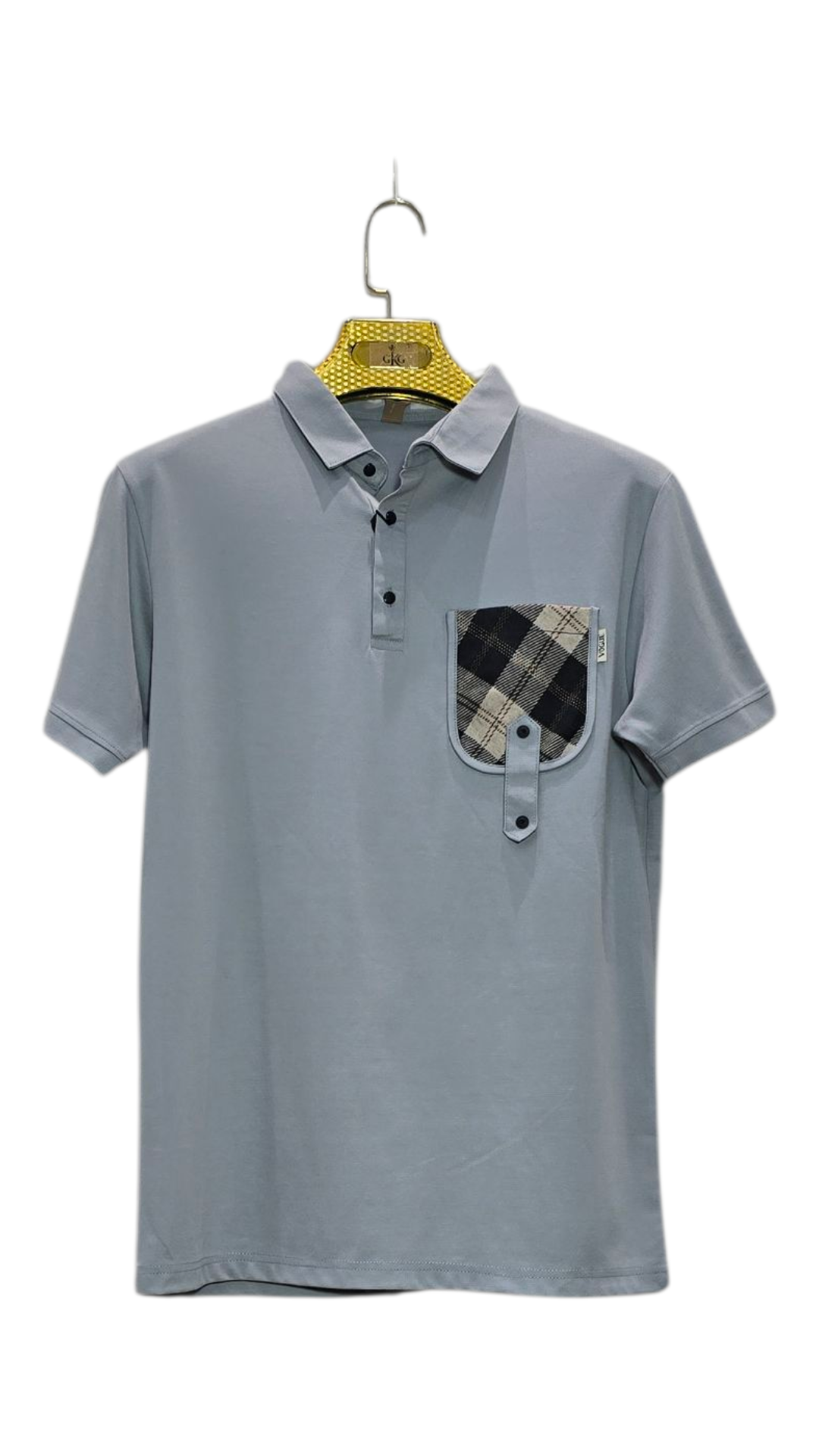 Plain Men's Polo T-Shirt With Designed Pocket