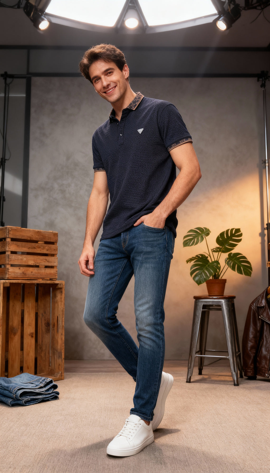 Self Design Polo Men's T-Shirt