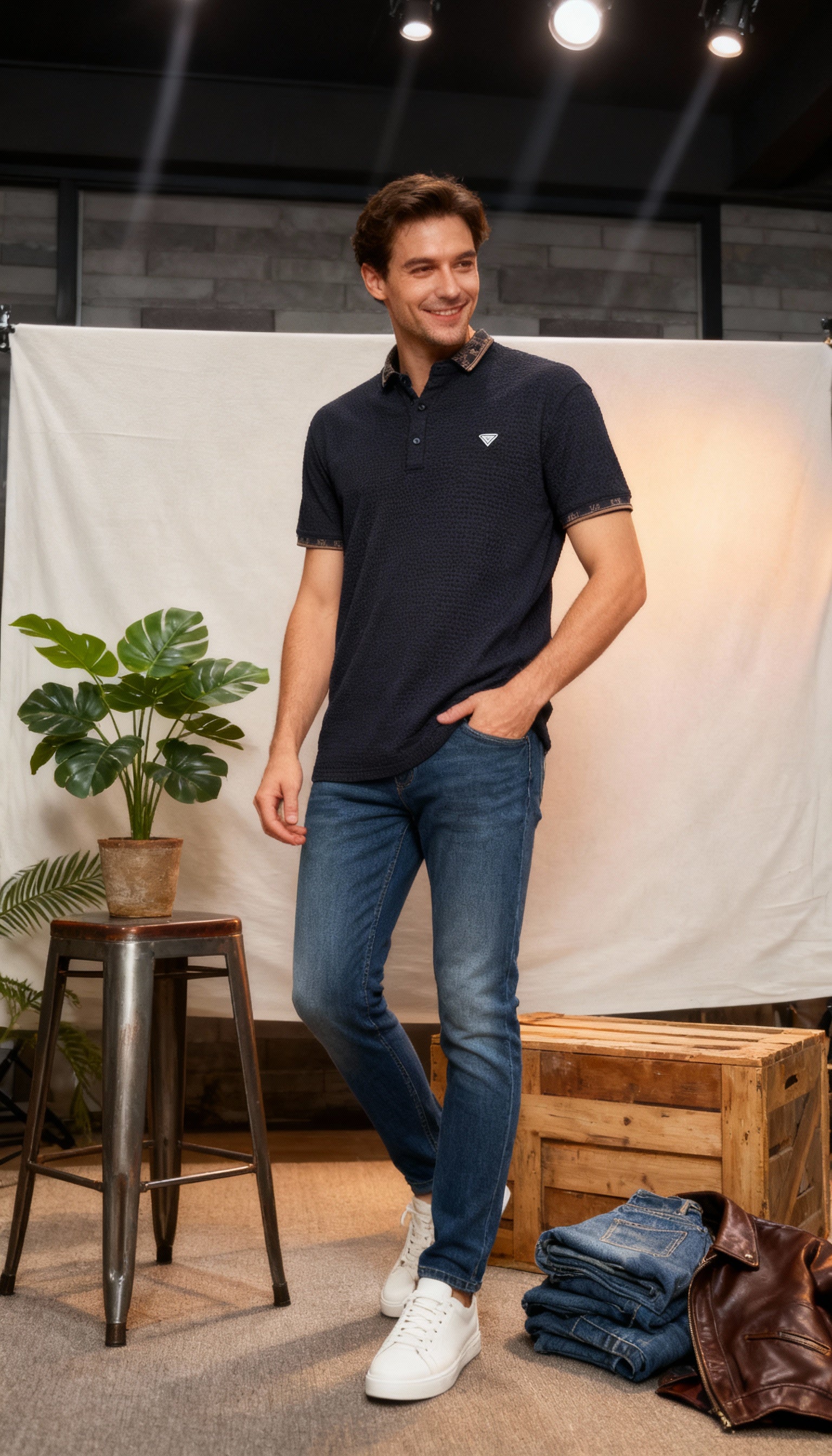 Self Design Polo Men's T-Shirt