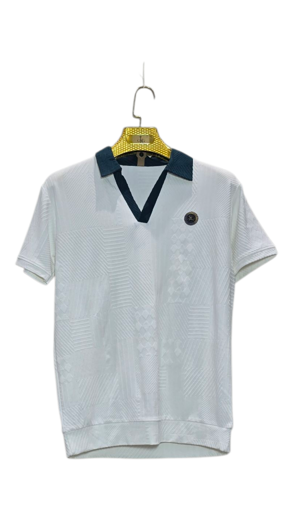 Self Printed Men's Polo T-Shirt