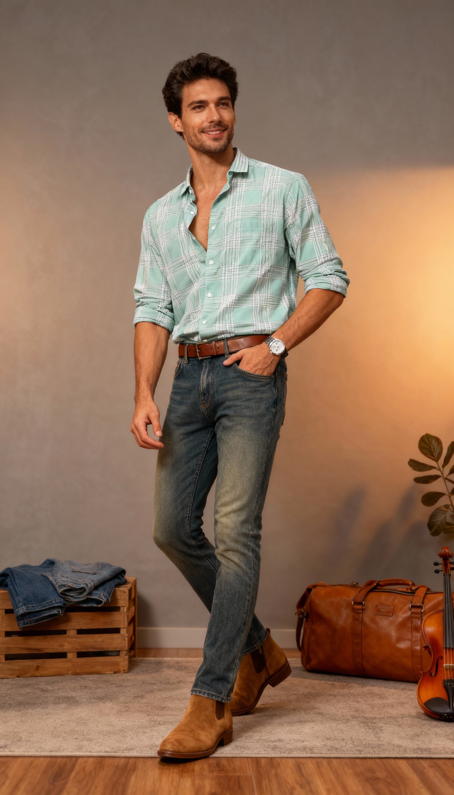 Lining Checks Men's Shirt