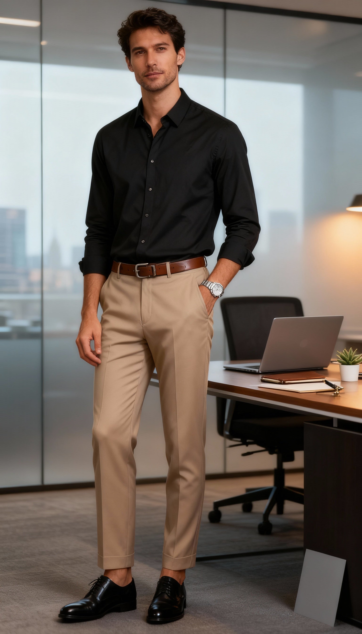 Solid Plain Club Wear Men's Shirt