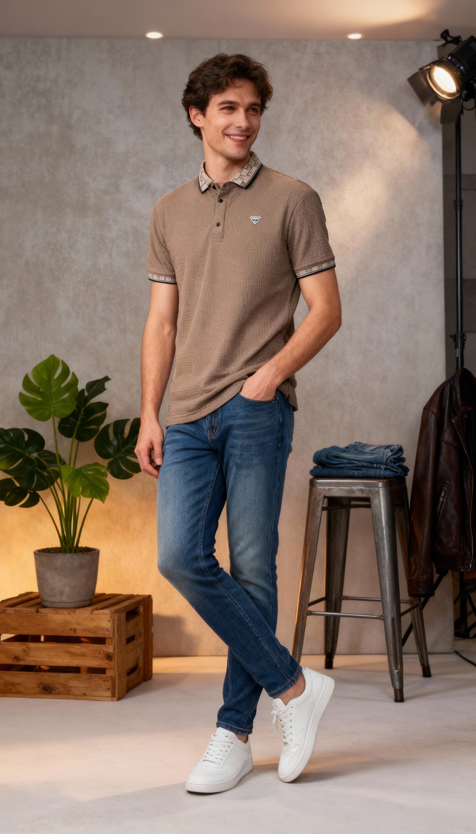 Self Design Polo Men's T-Shirt