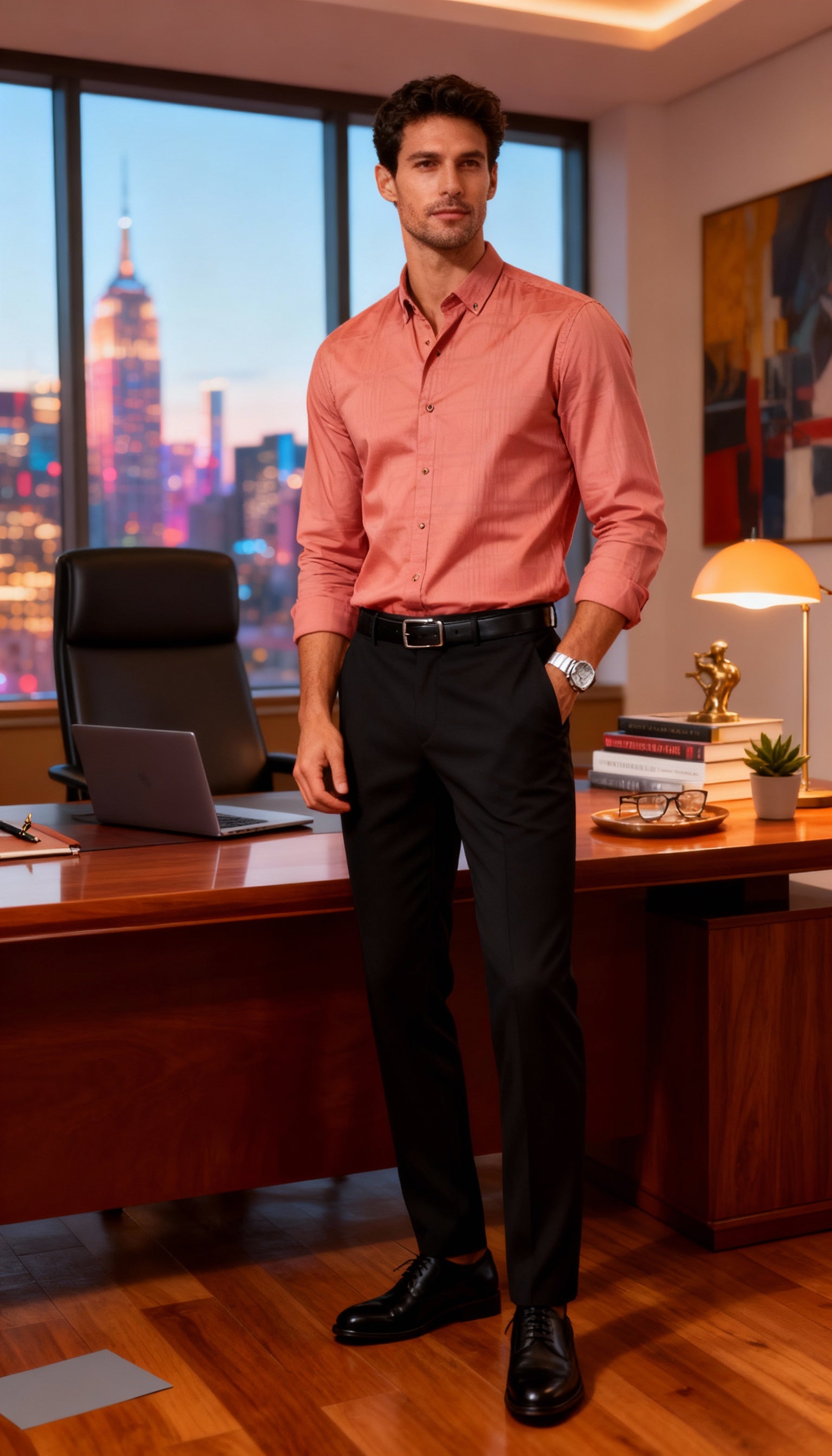 Self Design Plain Club Wear Men's Shirt