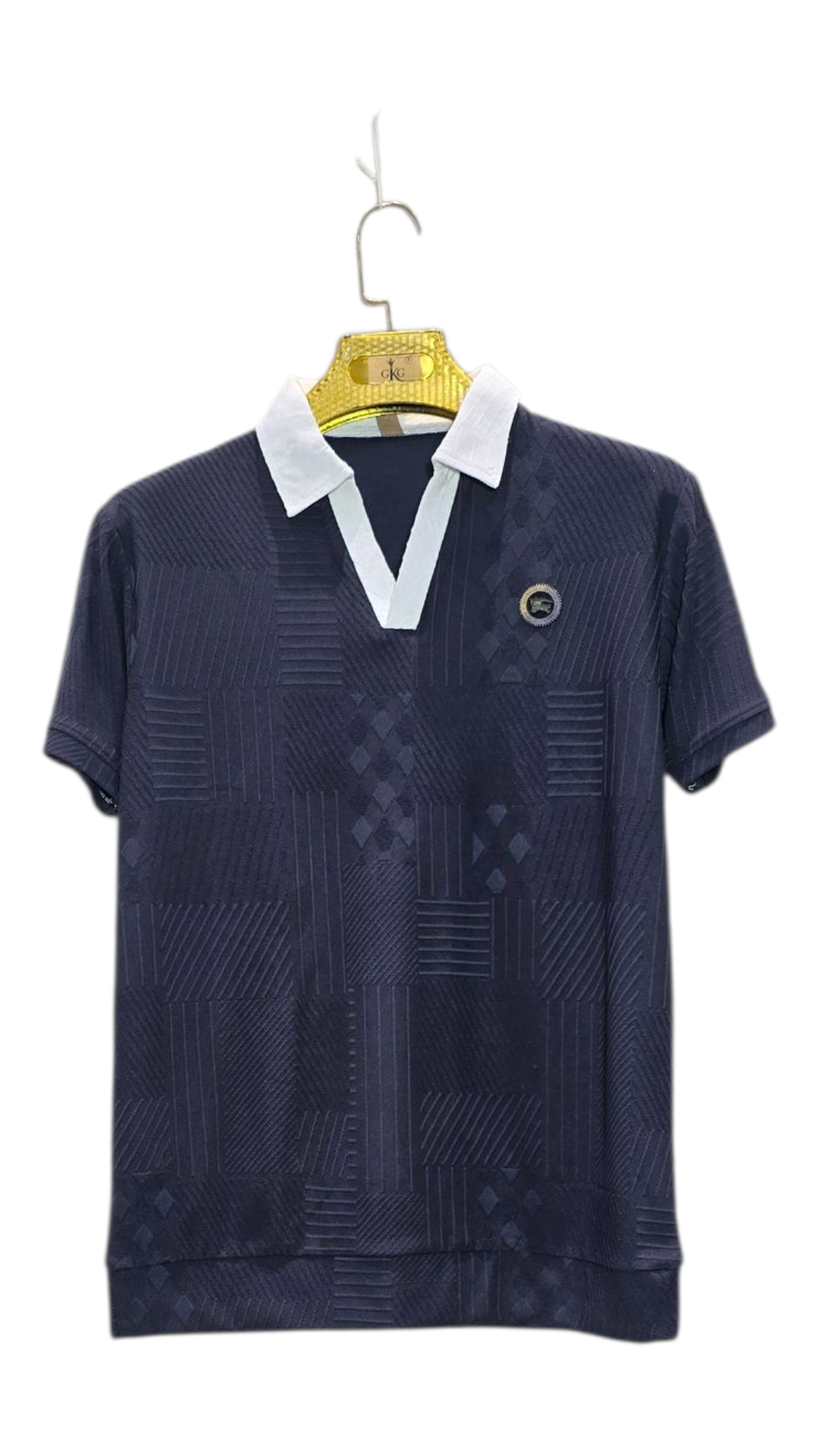 Self Printed Men's Polo T-Shirt