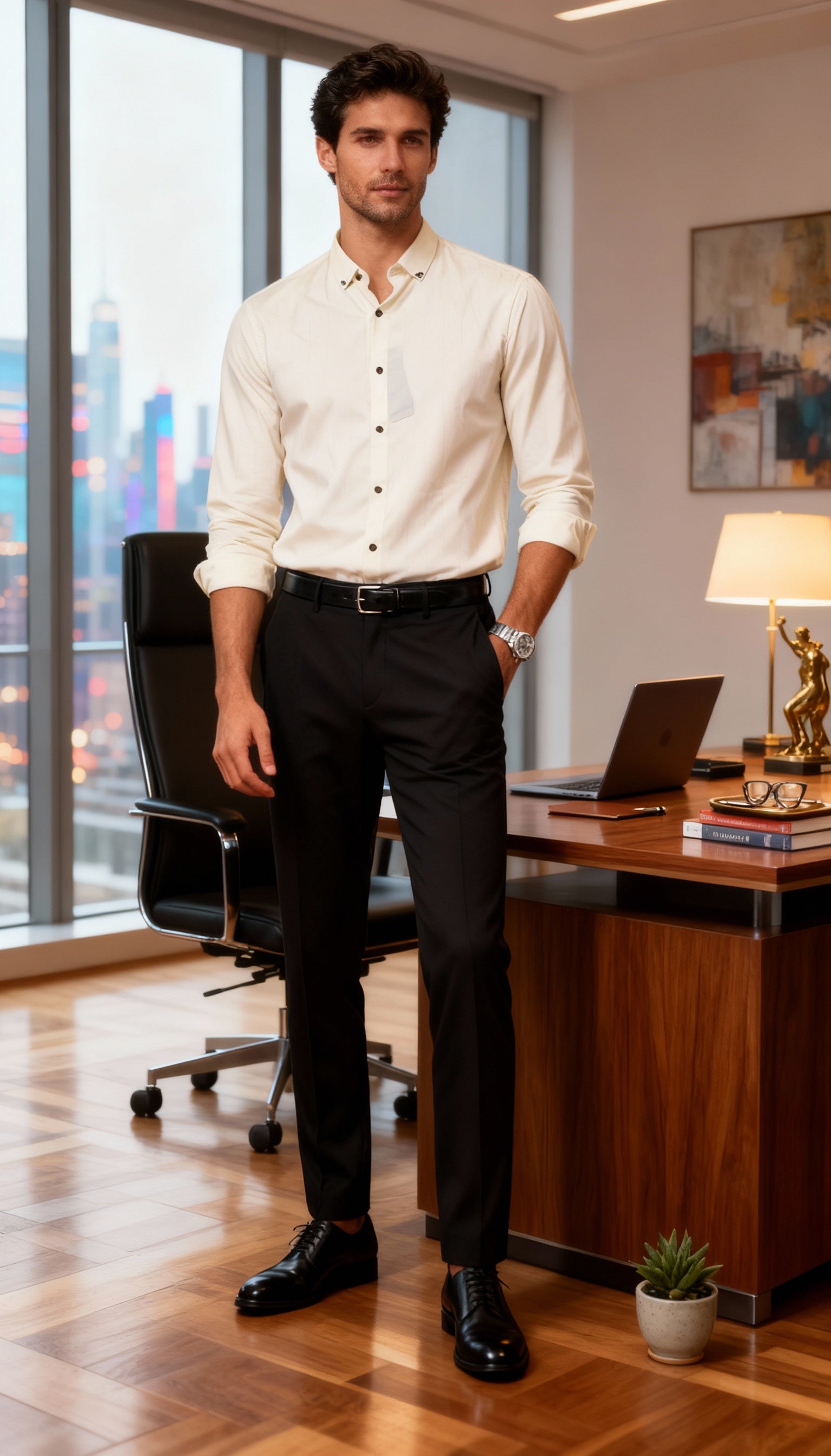 Solid Plain Club Wear Men's Shirt