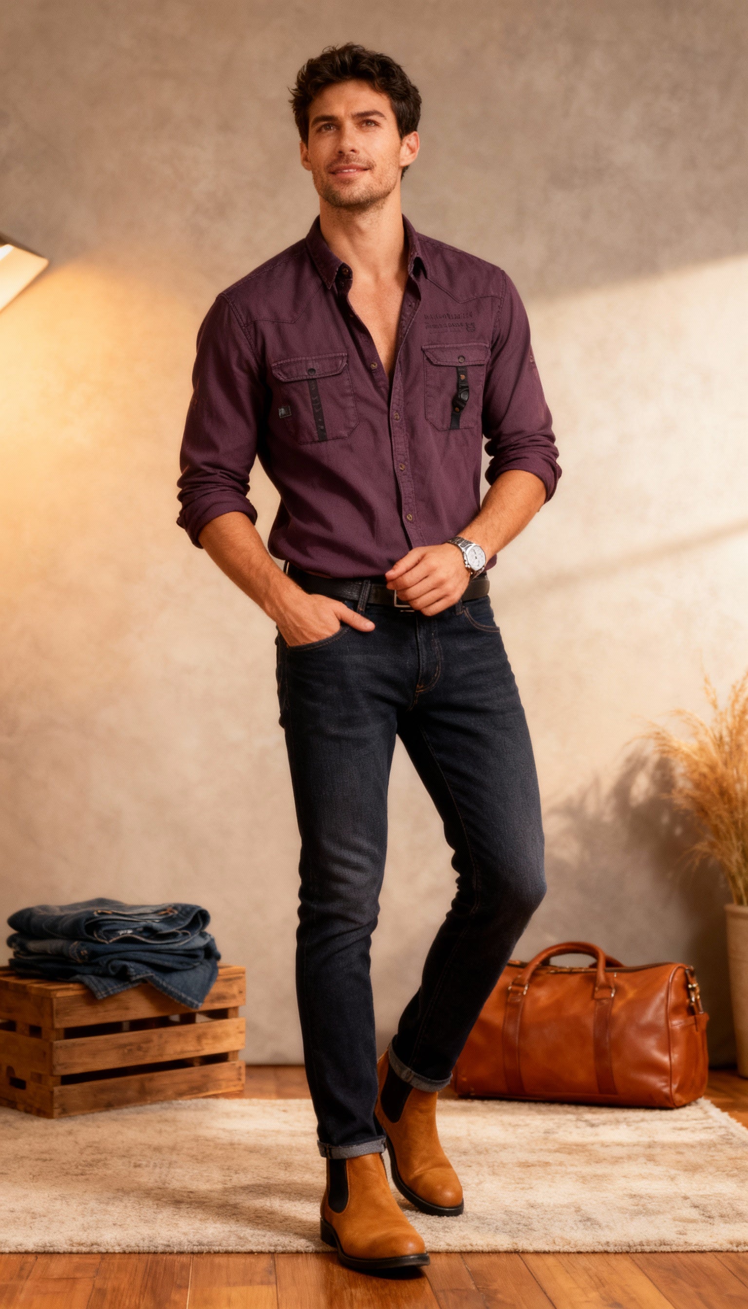 Double Pocket Men's Shirt