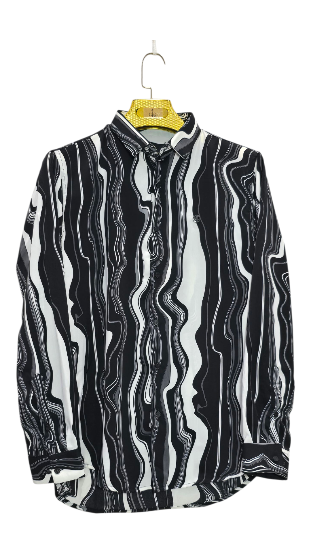 Korean Style Fancy Lining Design Men's Shirt