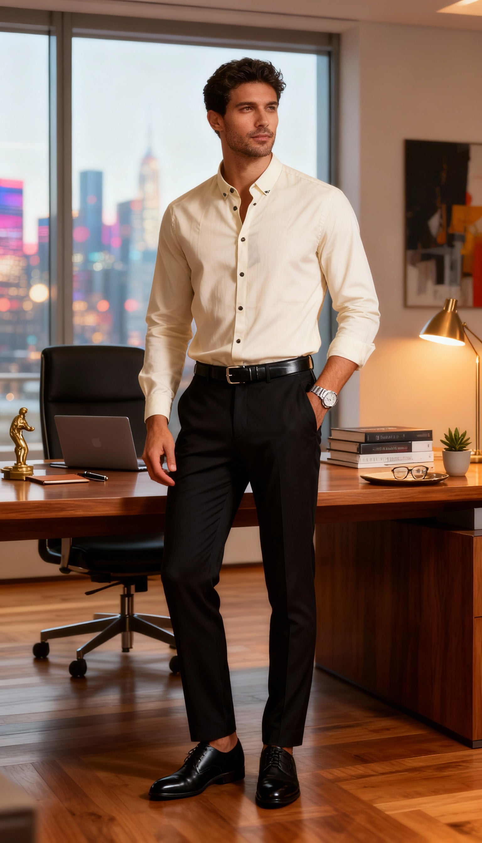 Solid Plain Club Wear Men's Shirt