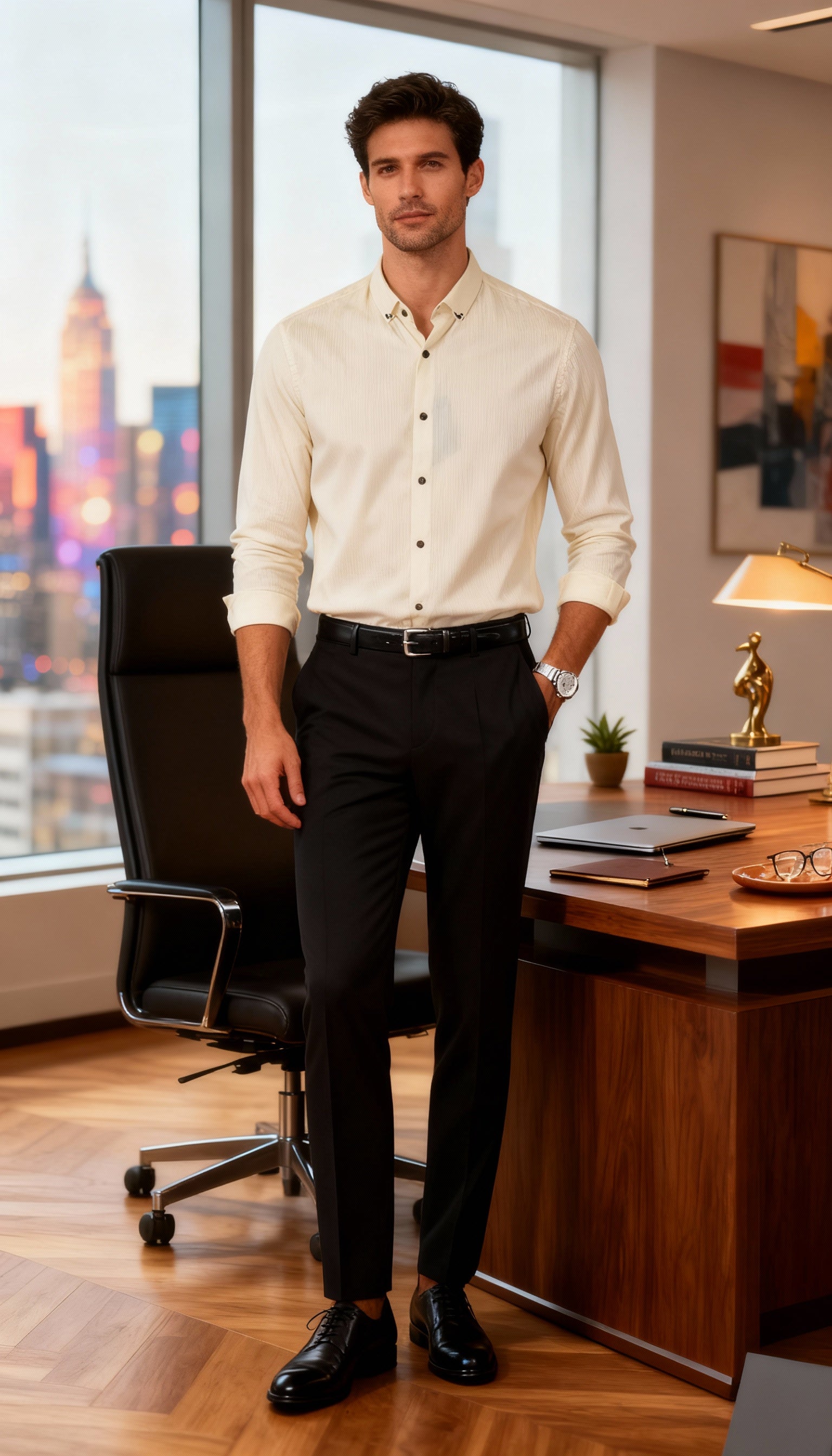 Solid Plain Club Wear Men's Shirt