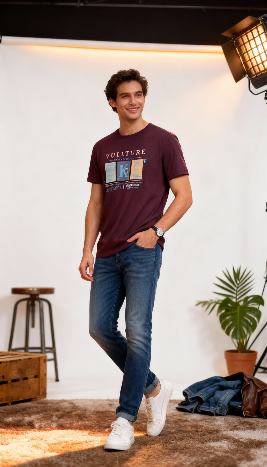 Self Printed Men's T-Shirt