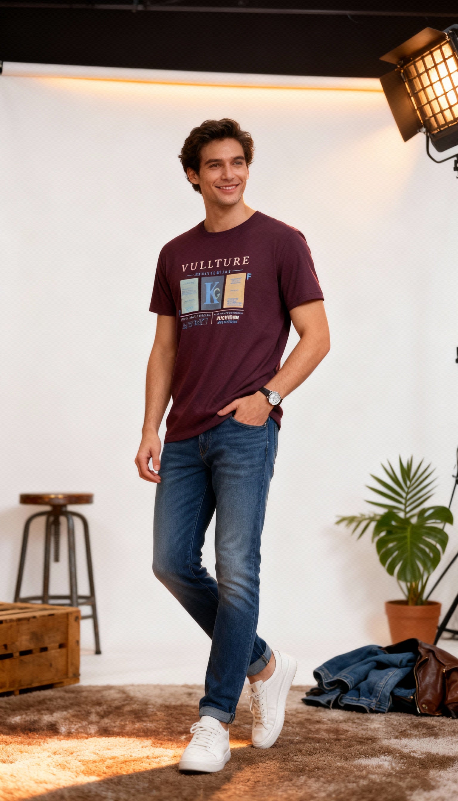 Self Printed Men's T-Shirt