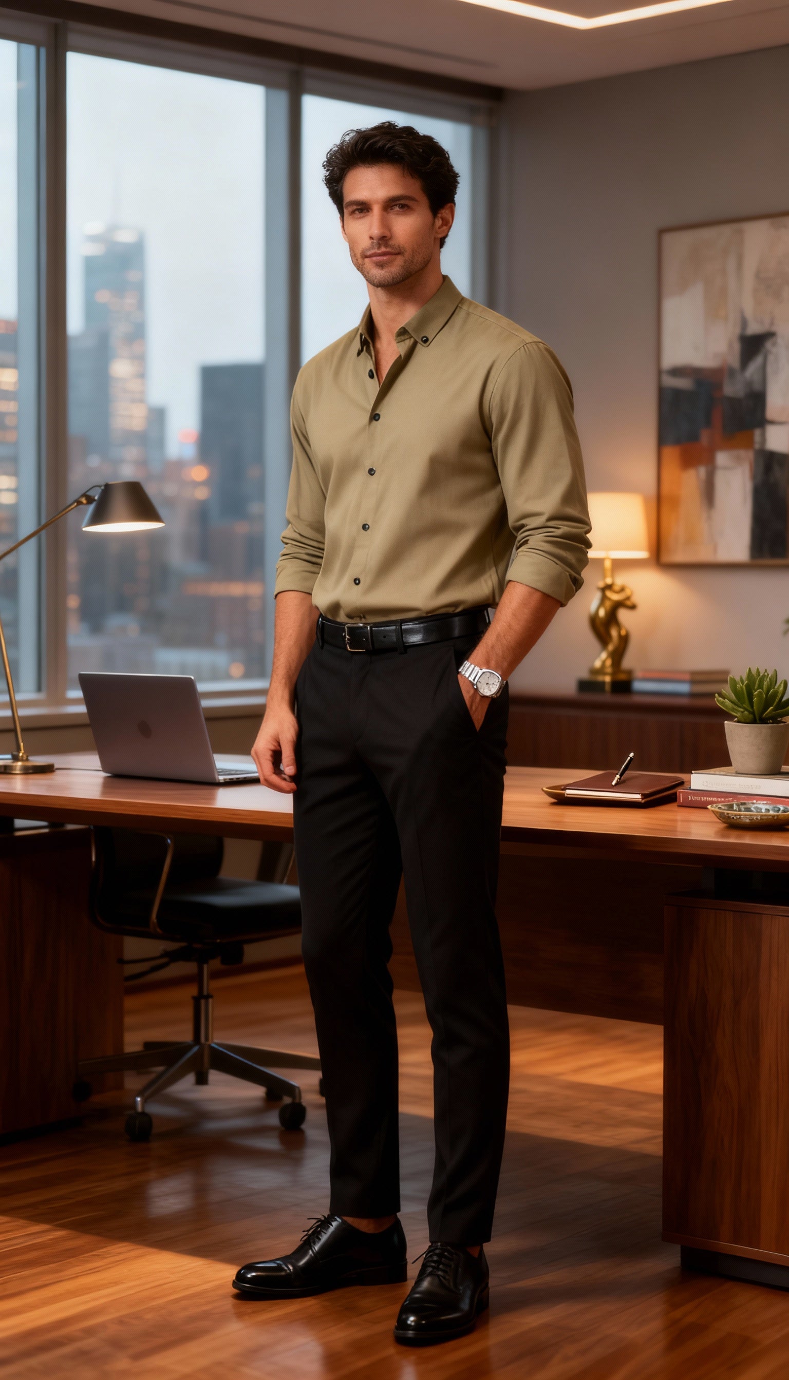 Solid Plain Club Wear Men's Shirt