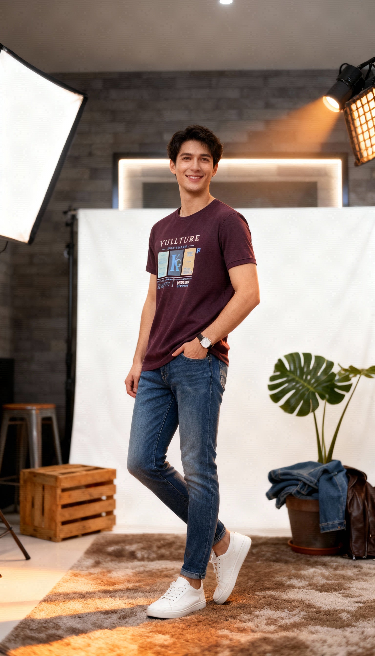 Self Printed Men's T-Shirt