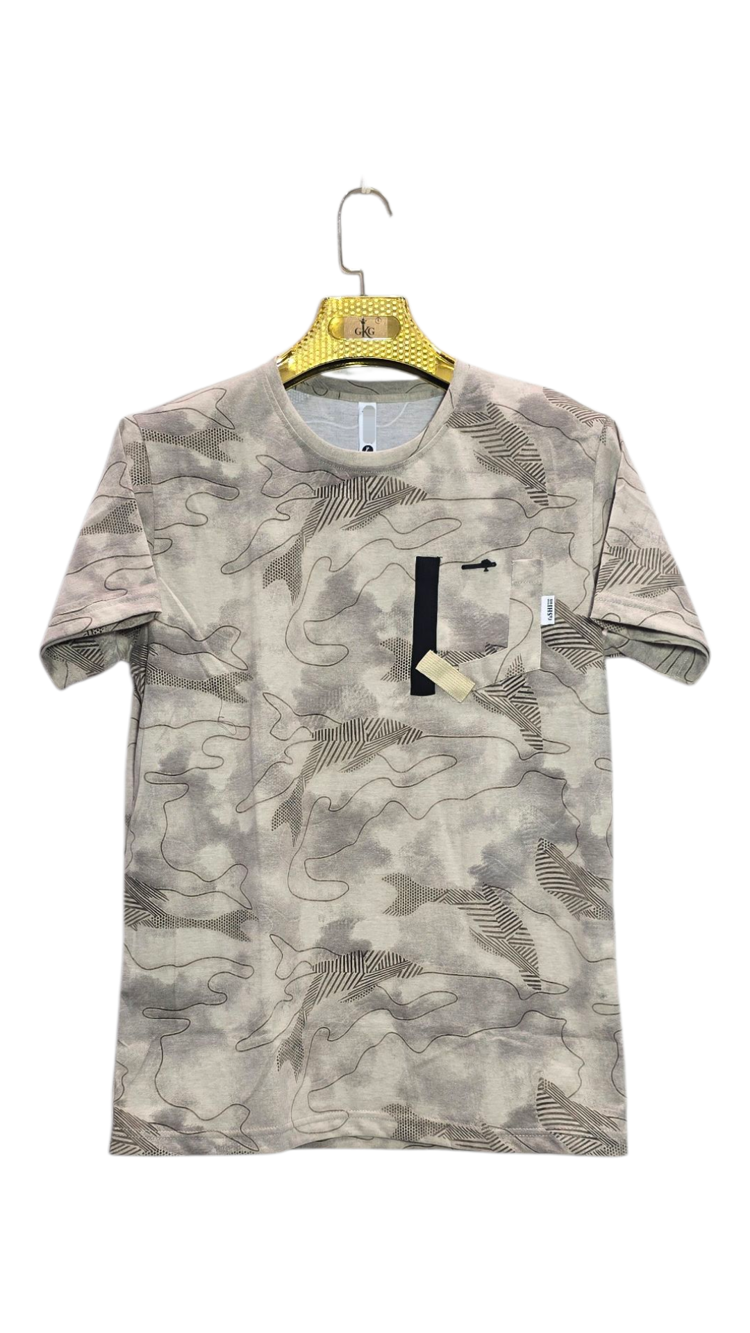 Self Printed Men's T-Shirt With Designed Pocket