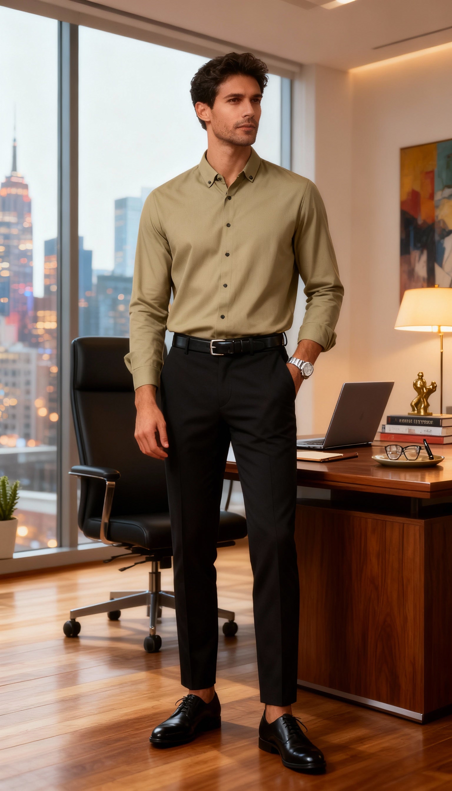 Solid Plain Club Wear Men's Shirt