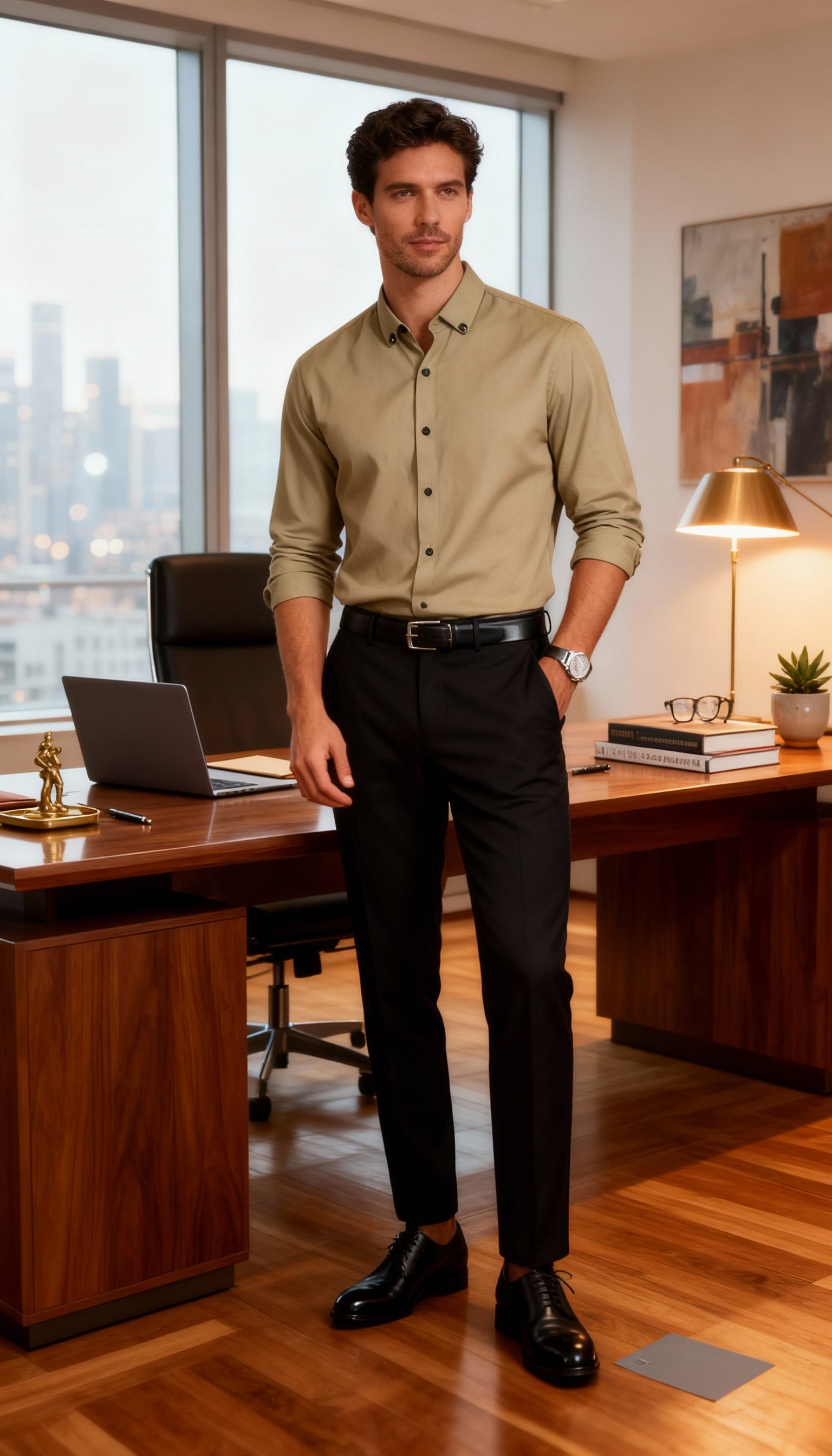 Solid Plain Club Wear Men's Shirt