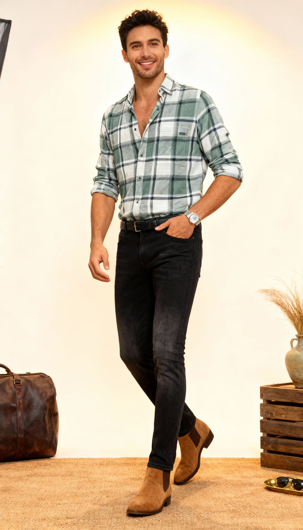 Checks Style Men's Shirt