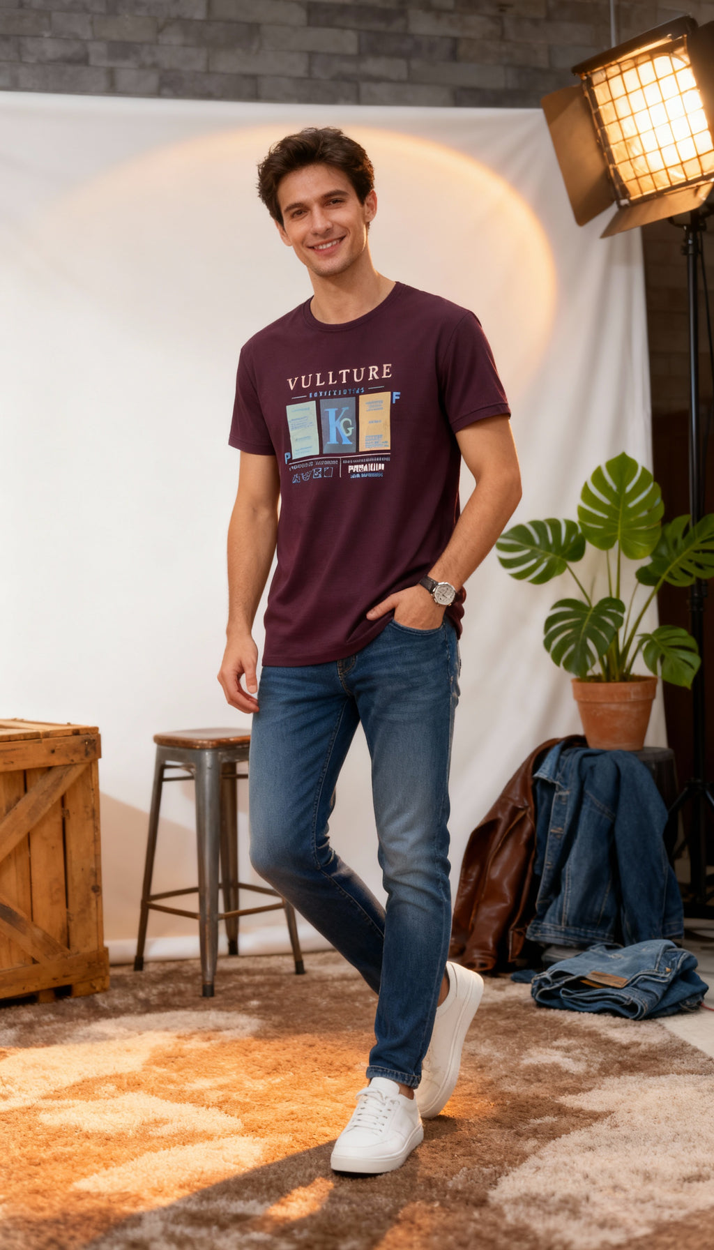 Self Printed Men's T-Shirt