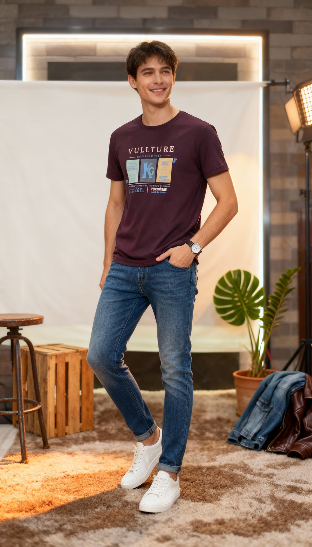 Self Printed Men's T-Shirt