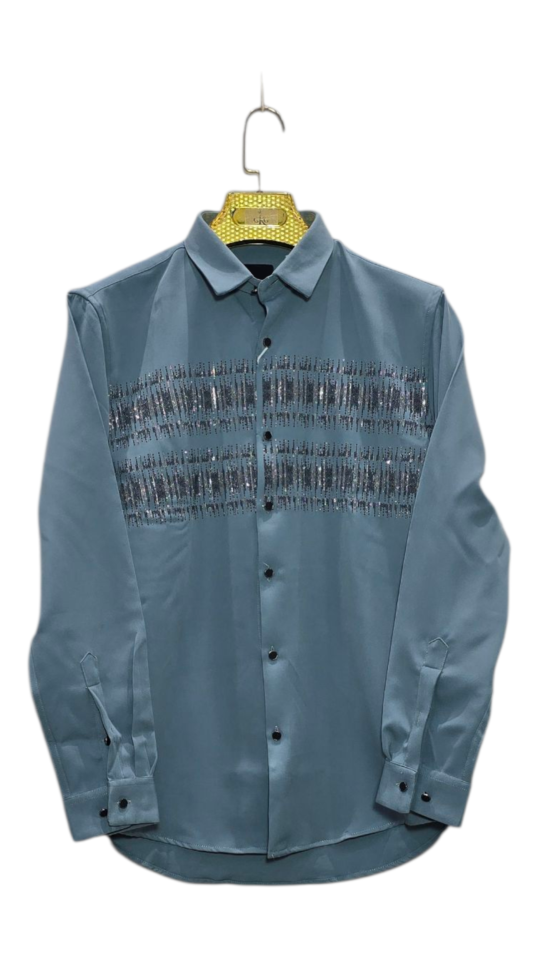 Self Design Premium Club Wear Sequin Men's Shirt